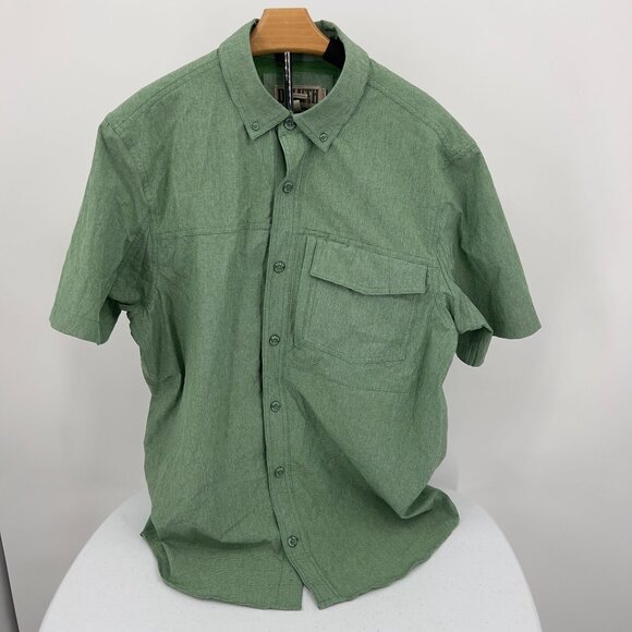 Duluth Trading Co. Mens Green Short Sleeve Button-Up Shirt M - Picture 5 of 6